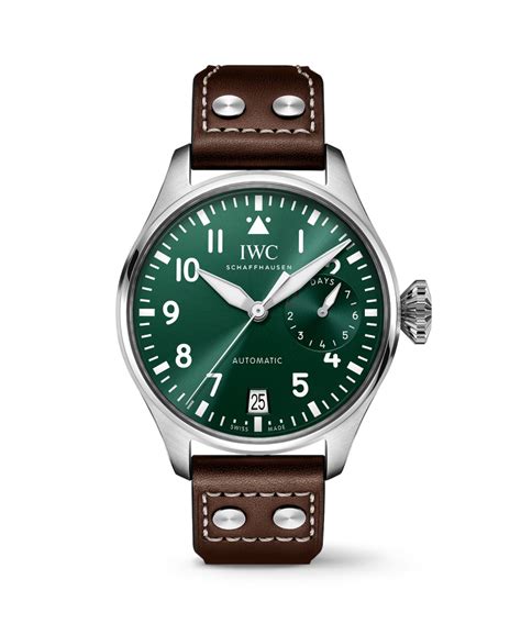 iwc grünes zifferblatt|IWC Schaffhausen Big Pilot's Watch 43, Stahl, Kautschuk, grün .